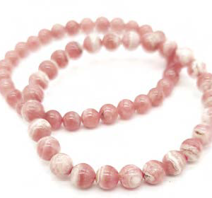Bracciale Cristalloterapeutico - Rodocrosite - Sfere 6mm