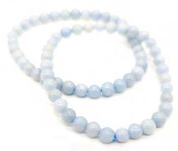 Bracciale Cristalloterapeutico - Angelite - Sfere 6mm