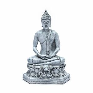 Buddha che medita Thailandia grigio