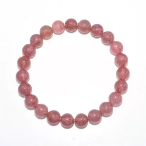 Bracciale cristalloterapeutico - Quarzo fragola