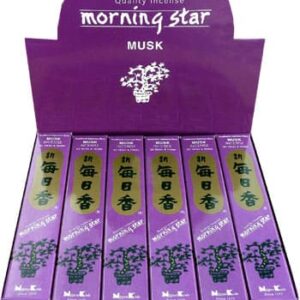 MORNING STAR - Incenso Giapponese MUSK 50 Bastoncini e Brucia incenso