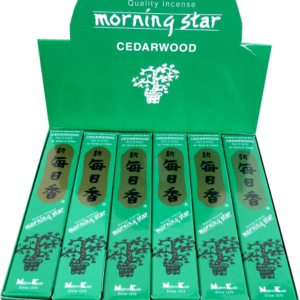 MORNING STAR - Incenso Giapponese CEDRO 50 Bastoncini e Brucia incenso