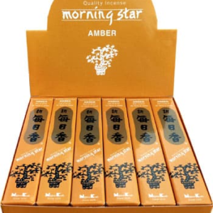 MORNING STAR - Incenso Giapponese AMBRA 50 Bastoncini e Brucia incenso