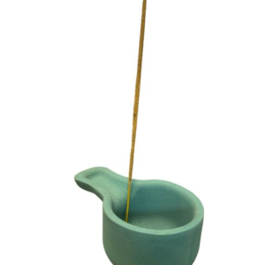 Bruciatore in terracotta duck green  fatto a mano