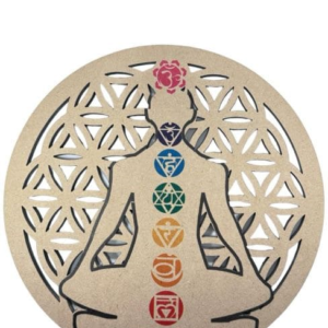 Placca in legno 7 chakra 15 cm