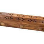 Brucia incensi legno scatola fiore della vita