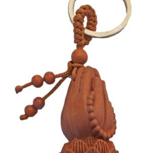 Portachiavi Namastè in Legno – Scolpito a Mano