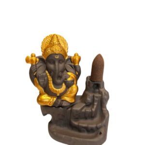 Brucia incenso per coni backflow Ganesh Dorato