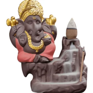 Brucia incenso per coni backflow Ganesh Rosso
